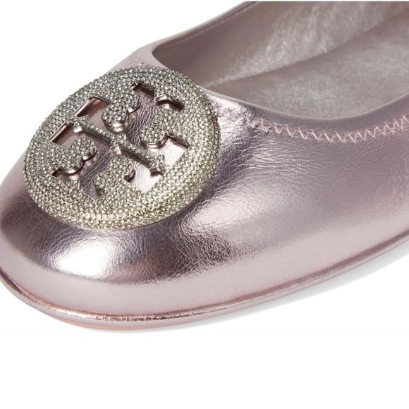 Nib Tory Burch Minnie PAVELeather Ballet Flats...